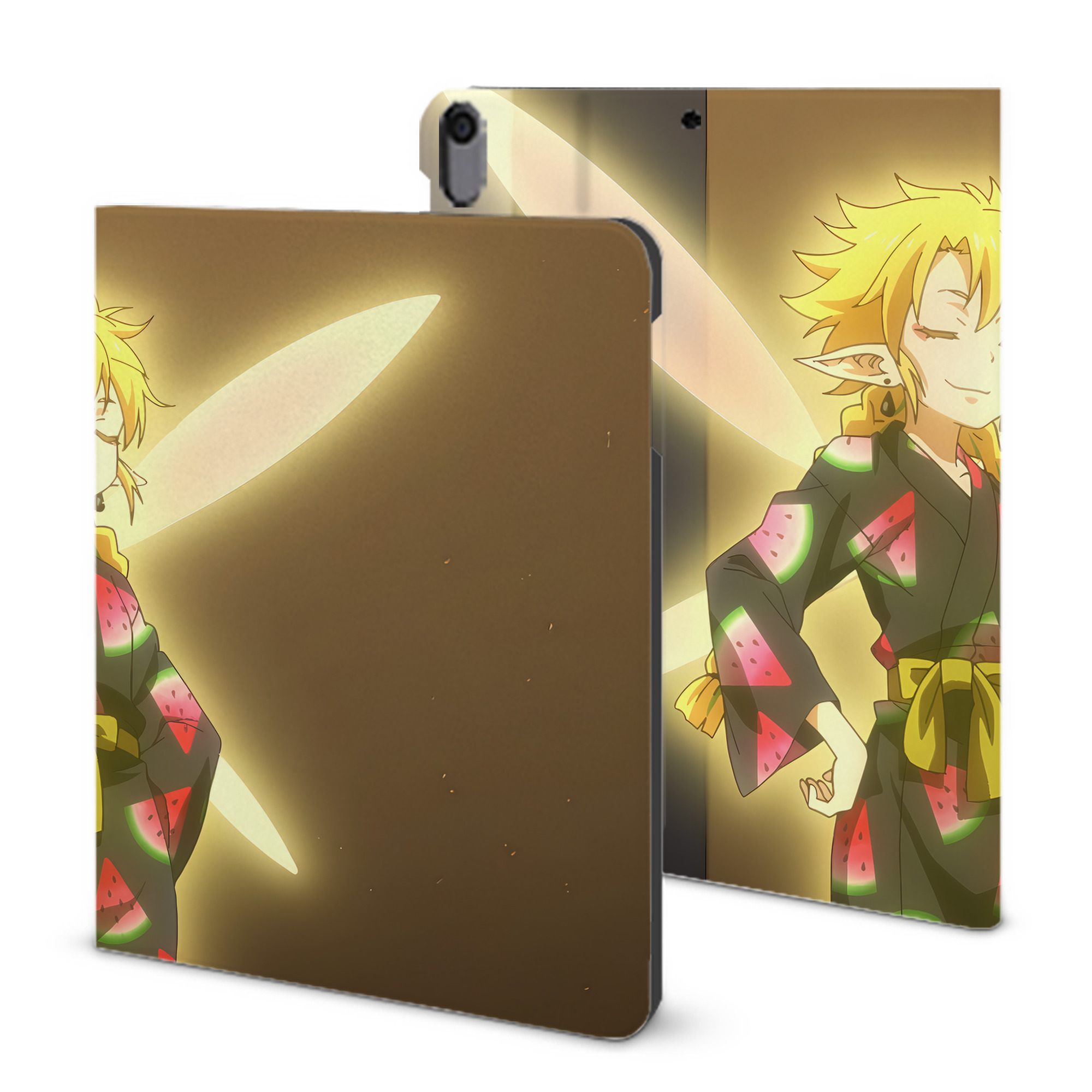 （画像用） 転スラ Regarding Reincarnated to Slime IPad ケース ブック型 PUレザー TPU 耐衝撃 軽量 薄型 ペン収納なし 全面保護 IPad 各モデル対応
